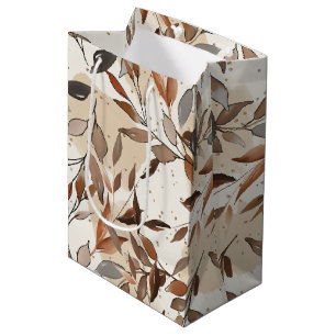 Soft Boho Autumn Pattern Medium Gift Bag