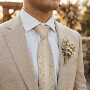 Soft Boho Floral Tie