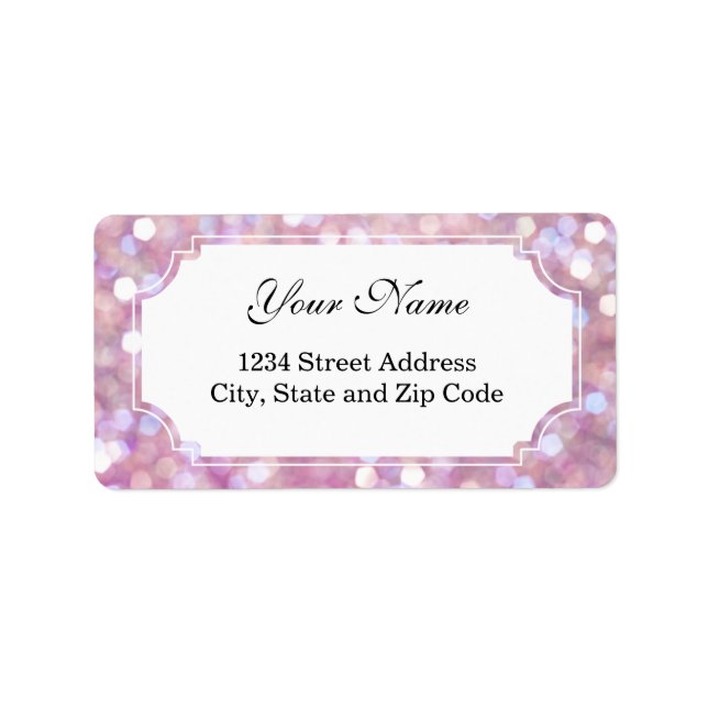 Soft Bokeh Glitter Sparkles Label (Front)