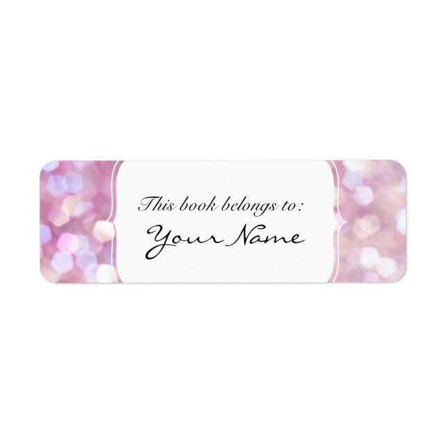 Soft Bokeh Glitter Sparkles Return Address Label (Front)