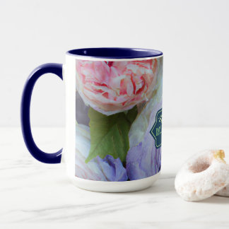 Soft & bold multi flower Personalised Mug