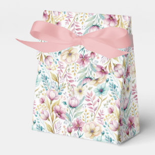 Soft Botanical Easter Flower Design Favour Box