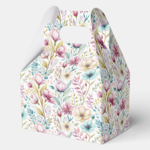Soft Botanical Easter Flower Design Favour Box