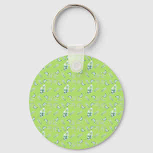 soft botanical  key ring