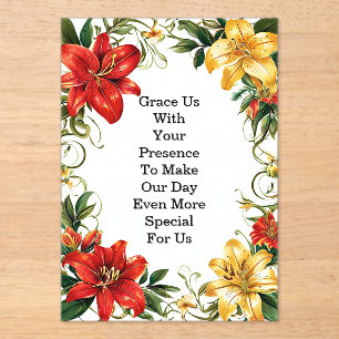 🌸 Soft Botanical Wedding Event Design 🌸 Acrylic Invitations