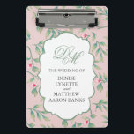 Soft Botanical Wedding  Mini Clipboard<br><div class="desc">Soft Botanical Wedding Clipboard – Custom Floral Monogram Planner Board for Bride, Organiser, or Ceremony Prep Keep your wedding details beautifully organised with this Soft Botanical Wedding Clipboard, featuring romantic watercolor florals and a custom monogram design. Perfect for brides, wedding planners, or day-of coordinators who want elegance and function in...</div>