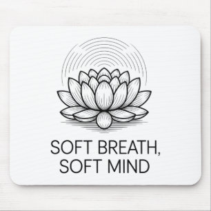 Soft Breath Soft Mind Dandelion Yoga Inspiration A Mouse Pad