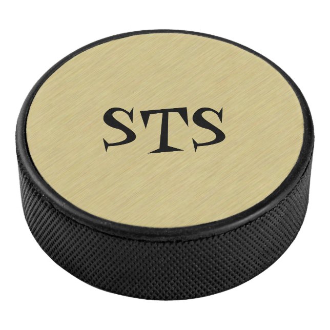 Soft Brushed Gold Hockey Puck (3/4)