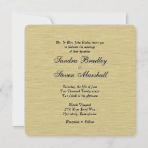 Soft Brushed Gold Invitation