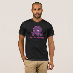 Soft But Dangerous Sleepy Pastel Kawaii Octopus T-Shirt