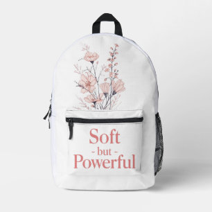 Soft but Powerful – Feminine Aesthetic T-Shirt Printed Backpack