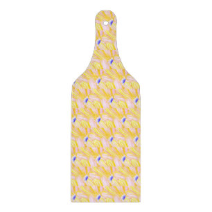 Soft Butter Yellow Flower Petal Pattern Cutting Board