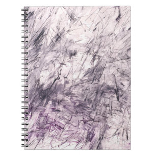 Soft Chaos Lavender Gray Sketch Abstract Notebook