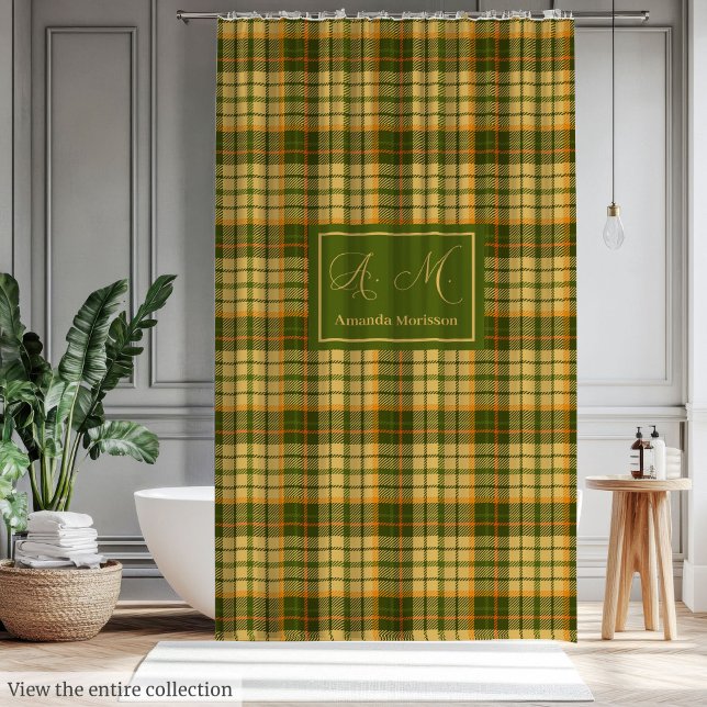 Soft Chequered Curtain Custom Name Fall Keepsake (Soft Checkered Curtain Custom Name Fall Keepsake)