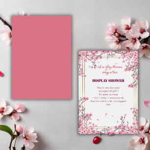 Soft Cherry Blossom Sakura Baby Shower Enclosure Card