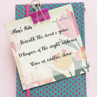 Soft Chic Floral, Pink, Green, and Yellow 3" x 3" Post-it Notes