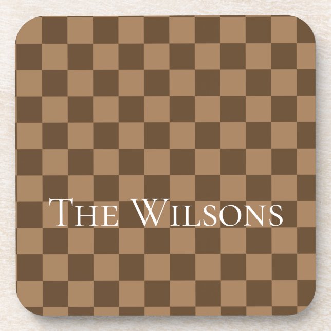 Soft Chocolate Squares Coaster (Front)