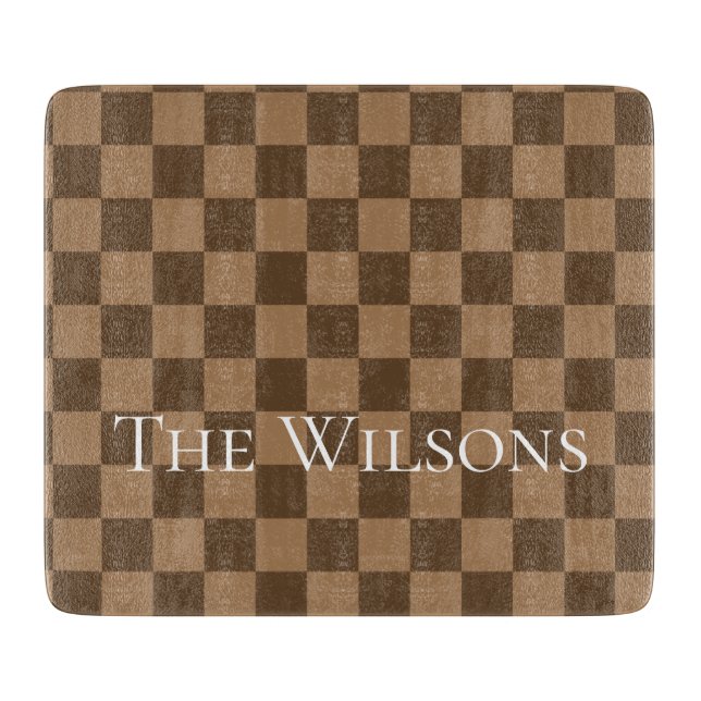 Soft Chocolate Squares Cutting Board (Front)