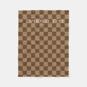 Soft Chocolate Squares Fleece Blanket