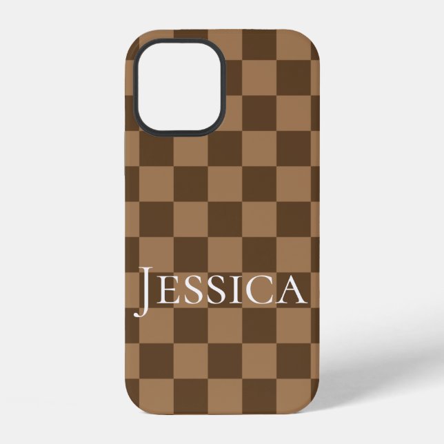 Soft Chocolate Squares iPhone Case (Back)