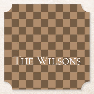 Soft Chocolate Squares Paper Coaster