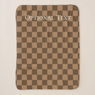 Soft Chocolate Squares Sherpa Blanket