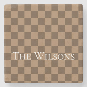 Soft Chocolate Squares Stone Coaster