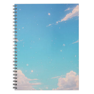Soft Cloud Notebook, Pastel Sky Journal, Blue Sky  Notebook