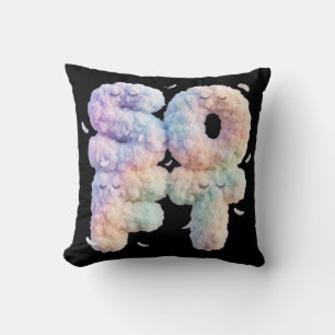 Soft Cloud Pastel Typography Cute Aesthetic Kawaii Cushion