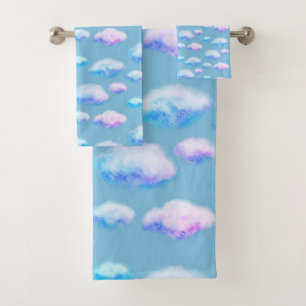 Soft clouds  bath towel set