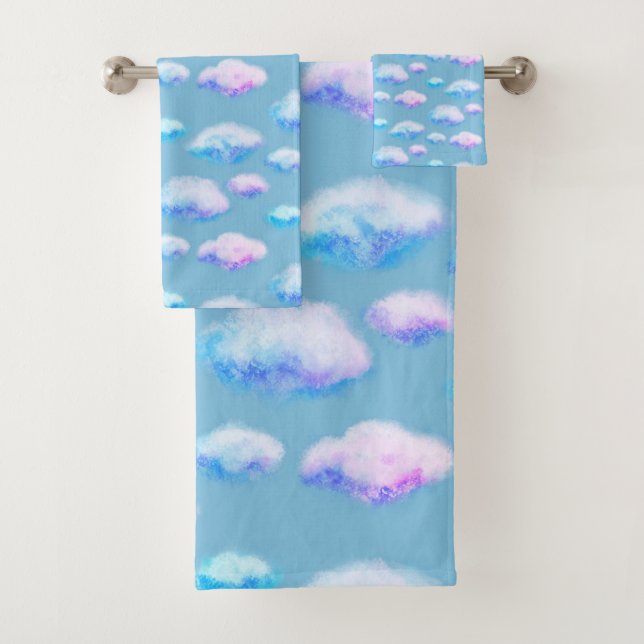 Soft clouds  bath towel set (Insitu)