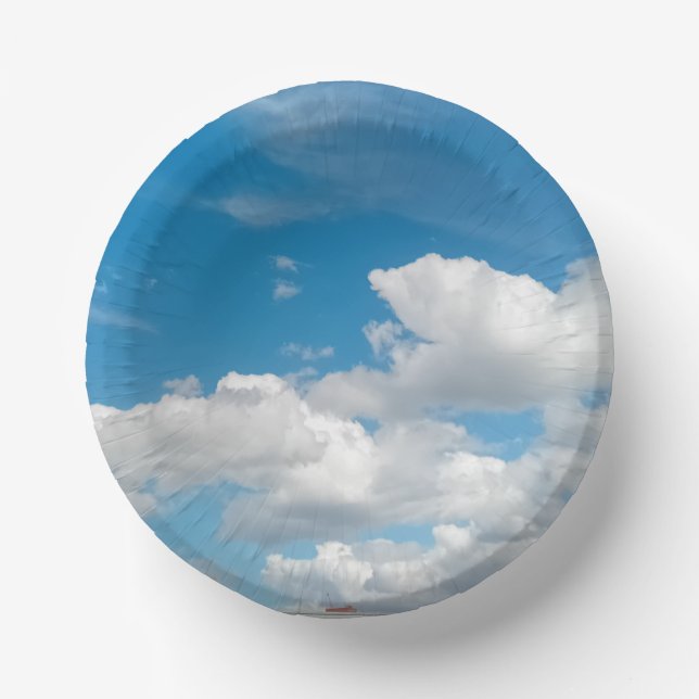 Soft clouds paper plate (Front)