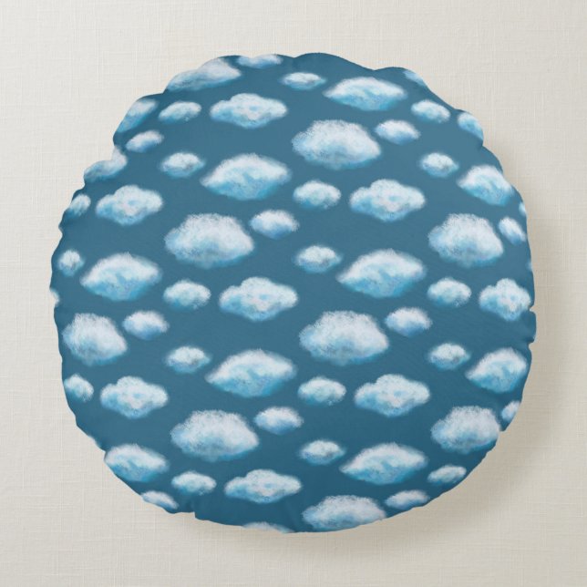 Soft clouds  round cushion (Front)