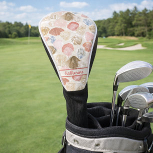 Soft Coastal Seashell Beach Pattern Golf Head Cover