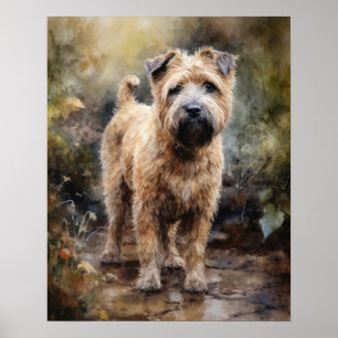 Soft Coated Wheaten Dog Art Print Poster