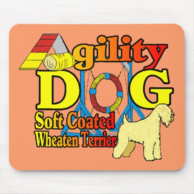 Soft_Coated_Wheaten_Terrier_Agility Mouse Pad (Front)