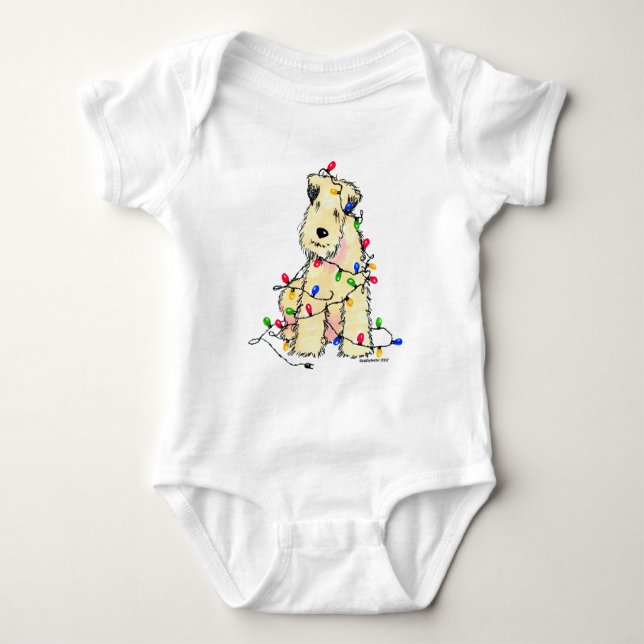 Soft Coated Wheaten Terrier - Christmas Baby Bodysuit (Front)