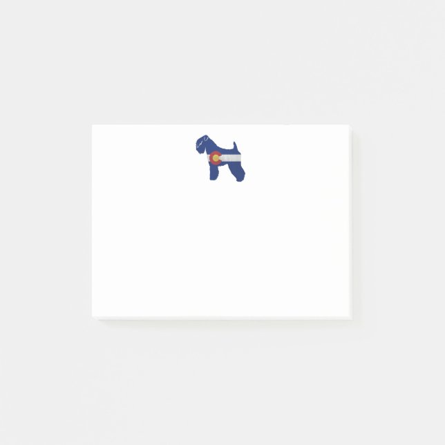 Soft Coated Wheaten Terrier Colorado Flag Post-it Notes (Front)