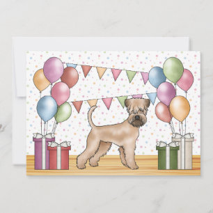 Soft-Coated Wheaten Terrier Colourful Birthday Invitation