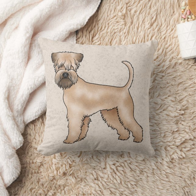 Soft-Coated Wheaten Terrier Cute Dog On Beige Cushion (Blanket)