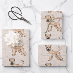 Soft-Coated Wheaten Terrier Cute Dog Pattern Beige Wrapping Paper Sheet