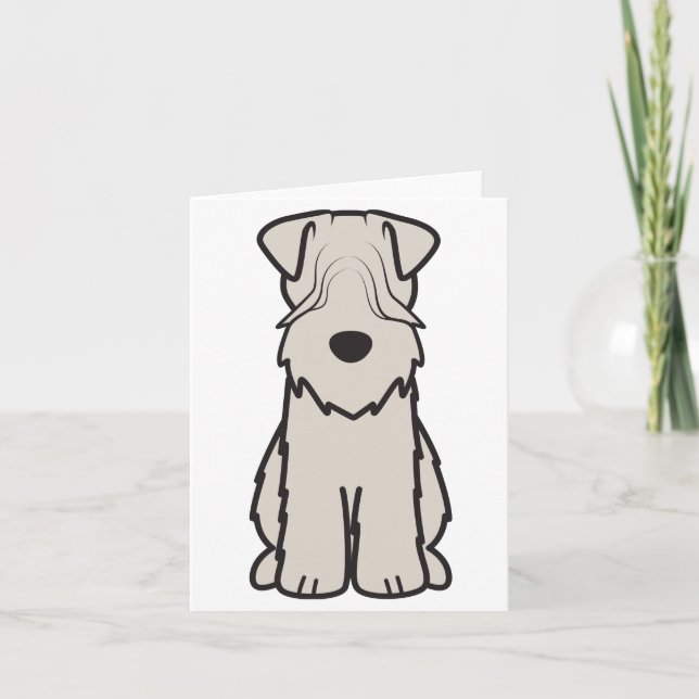 Soft Coated Wheaten Terrier Dog Cartoon Card (Front)