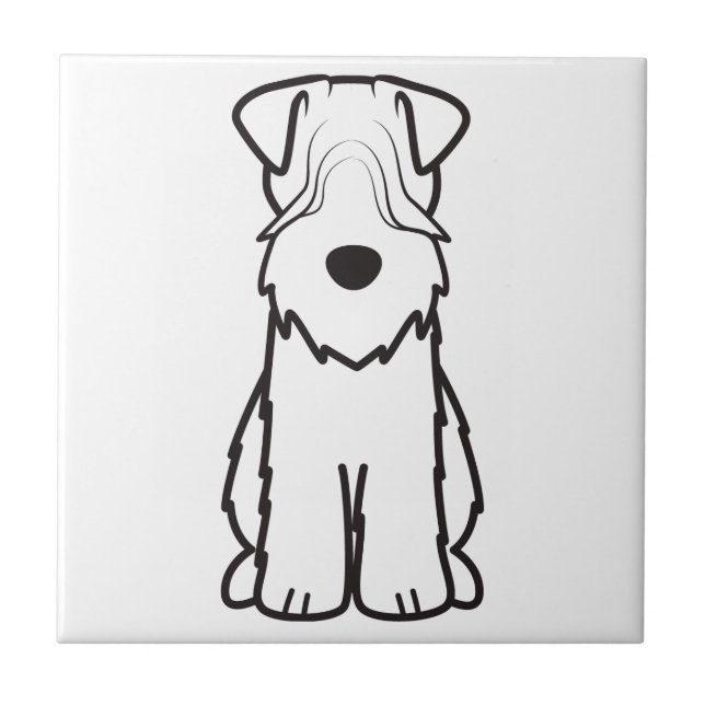 Soft Coated Wheaten Terrier Dog Cartoon Ceramic Tile (Front)