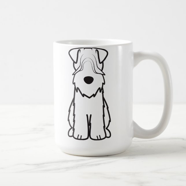 Soft Coated Wheaten Terrier Dog Cartoon Coffee Mug (Right)