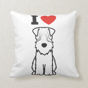 Soft Coated Wheaten Terrier Dog Cartoon Cushion