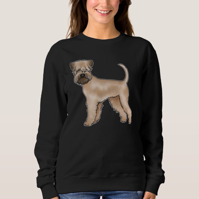 Soft-Coated Wheaten Terrier Dog Cartoon Design Sweatshirt (Front)