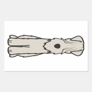 Soft Coated Wheaten Terrier Dog Cartoon Rectangular Sticker