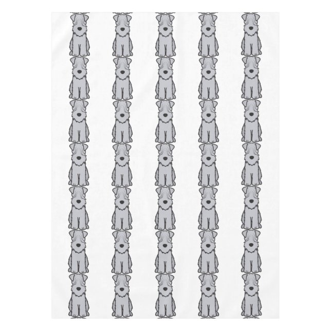Soft Coated Wheaten Terrier Dog Cartoon Tablecloth (Front)