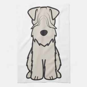 Soft Coated Wheaten Terrier Dog Cartoon Tea Towel