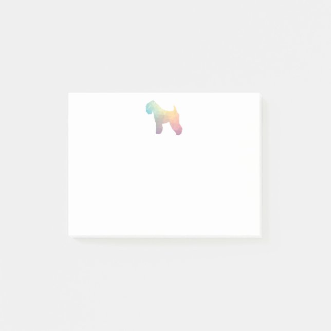 Soft Coated Wheaten Terrier Dog Geo Pastel Post-it Notes (Front)